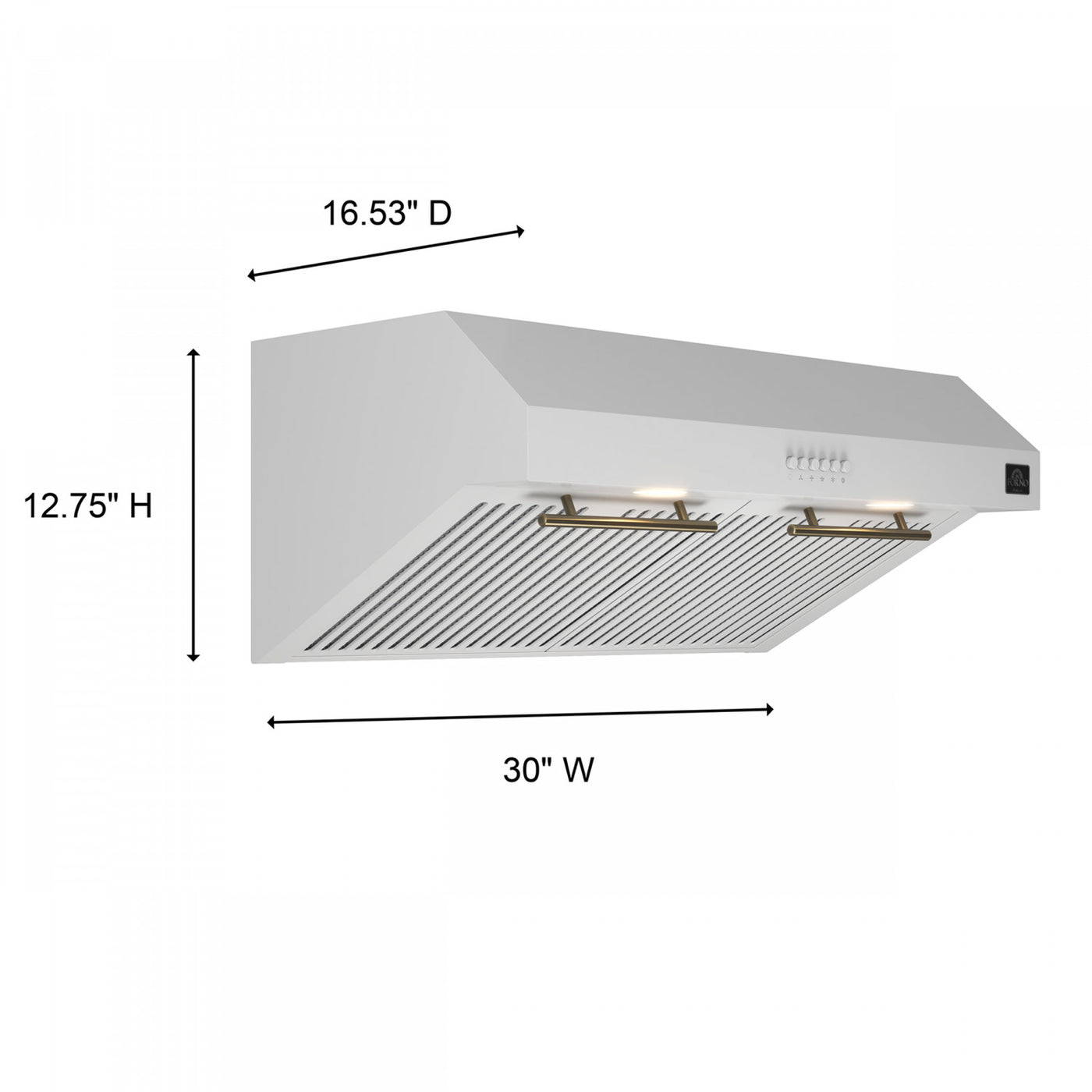 Forno Bari White 30" 400 CFM Under Cabinet Range Hood - FRHUC5255-30WHT