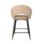 Mila Counter Stool - Beige/Black - Set of Two