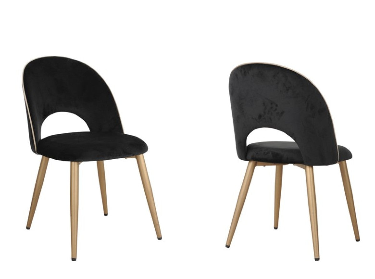 Dalva Dining Chair - Black - Set of Two