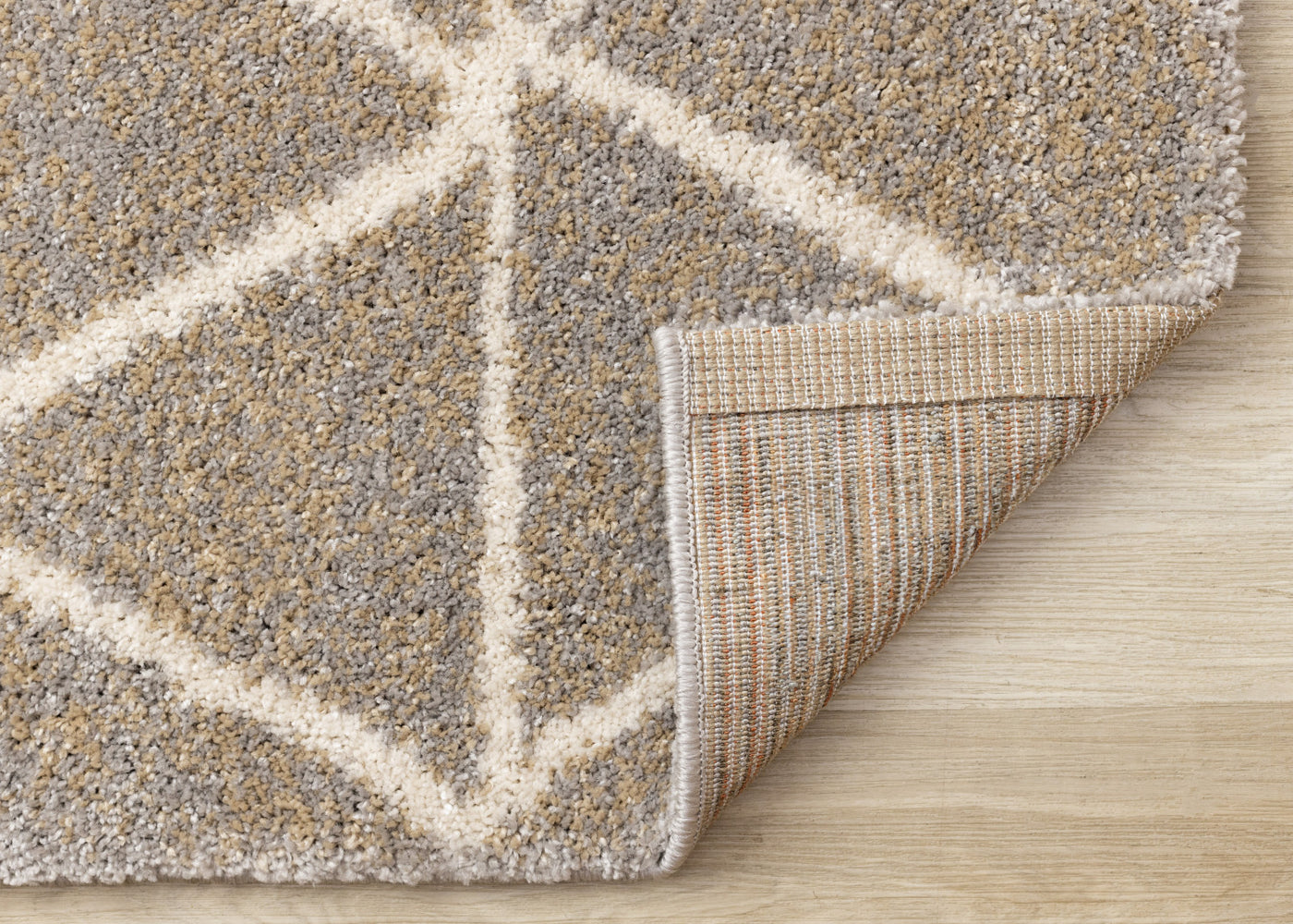 Halle Casual Contemporary Trellis Area Rug - Greige Cream - 8' X 11'