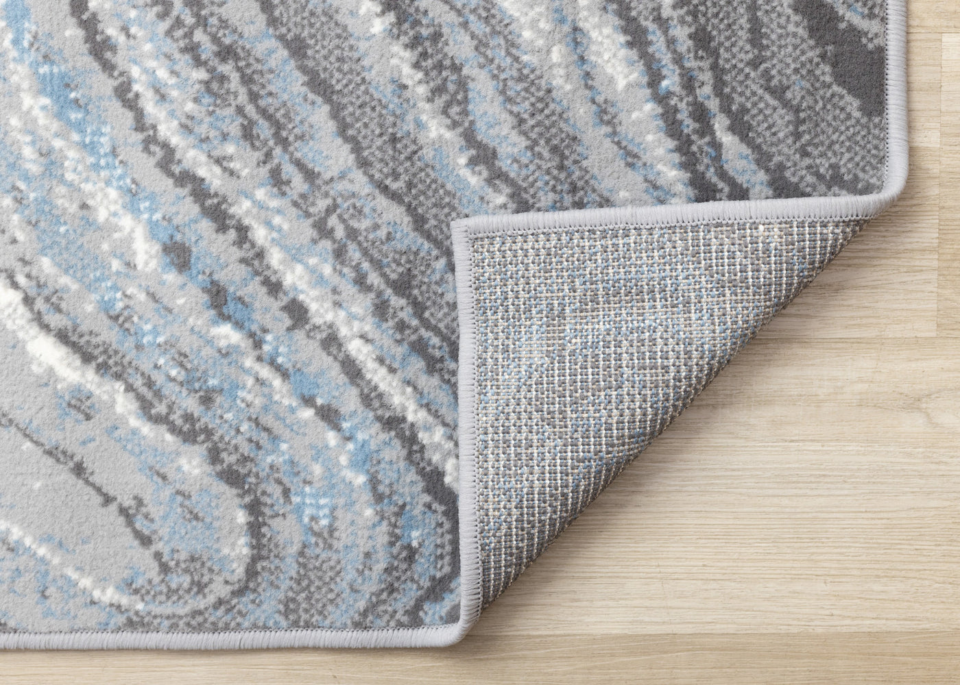 Functional Modern Area Rug - 5' X 8' - Blue/Grey