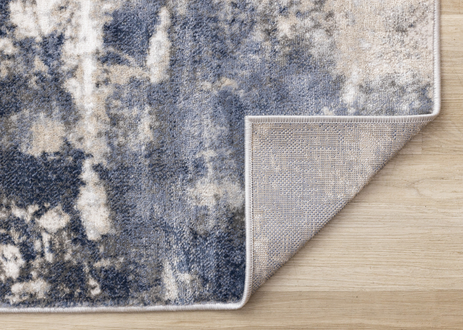 Logan Casual Contemporary Area Rug - 5' X 8' - Cream/Blue/Grey