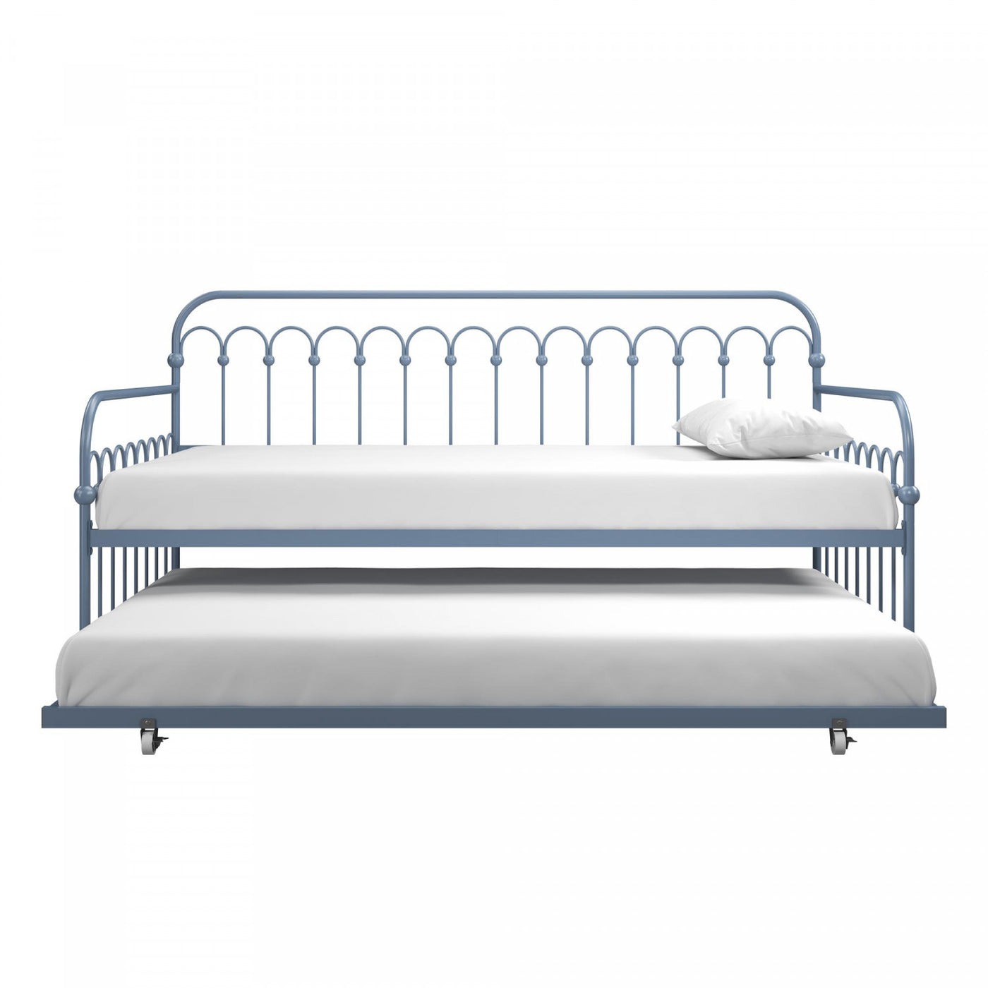 Novogratz Bright Pop Metal Twin Daybed with Trundle - Stone Blue