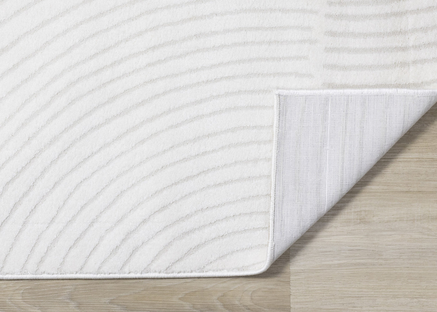Hillary Modern Swirls Area Rug - Cream - 5' X 8'