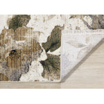 Sterling Contemporary Floral Area Rug - Cream Green Rust - 5' X 8'