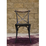 Dovren Leather Cushion Seat - Antique Black