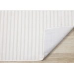 Machine Washable Modern Stripes Area Rug - Cream Beige - 8' X 11'