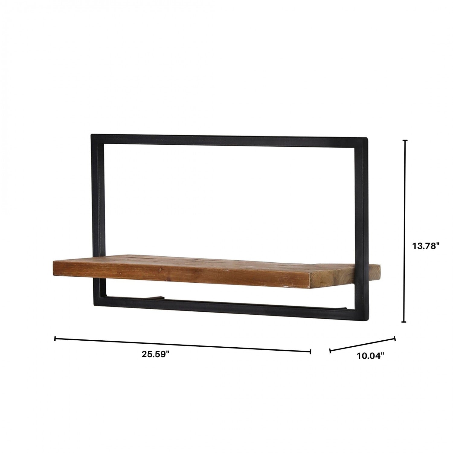Bayan Metal Frame Wall Box I - Teak