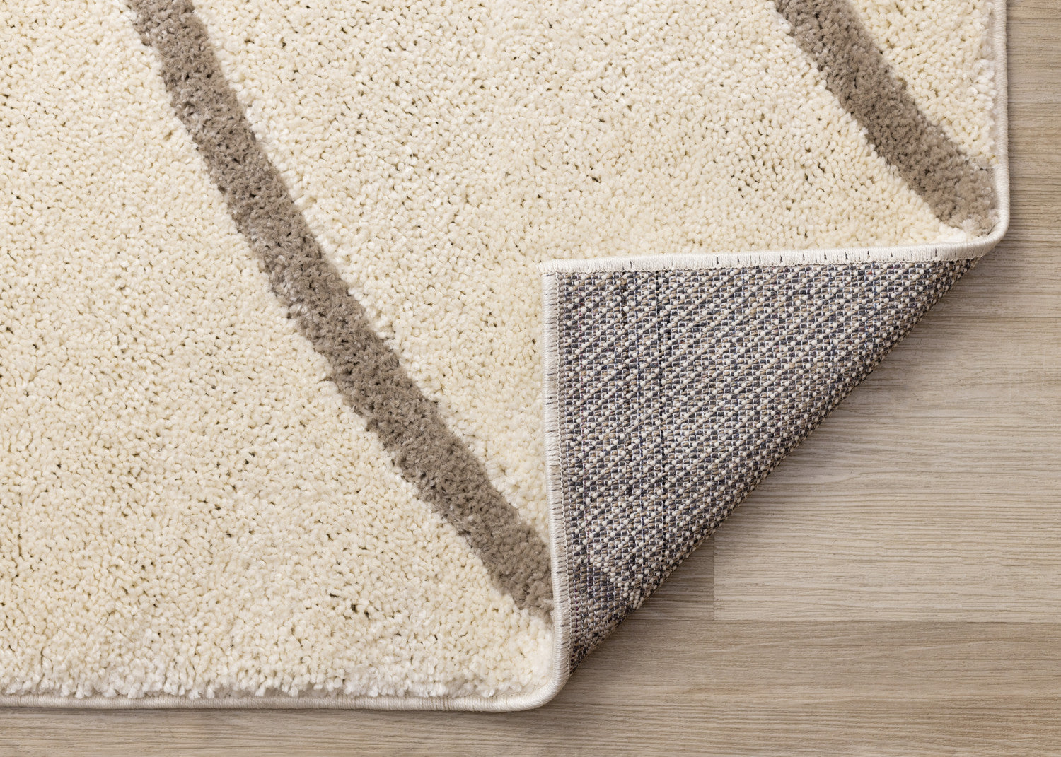 Palace Modern Curves Area Rug - 5' X 8' - Cream/Taupe