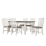 Vespera 7-Piece Dining Set - Brownish Grey, White