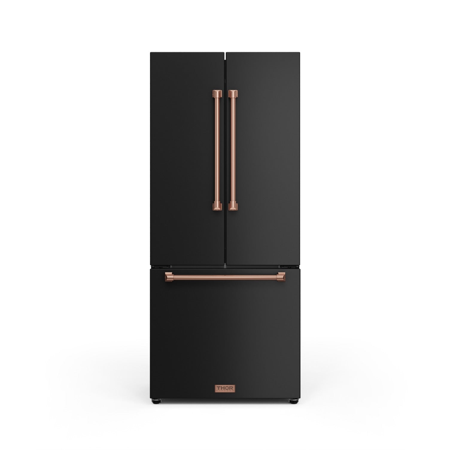 Thor Kitchen - Gordon Ramsay Collection 30" 17.5 Cu. Ft. Matte Black Counter-Depth French Door Refrigerator with Ice Maker - RF3017FFD00-RSG
