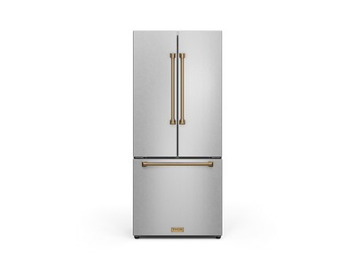Thor Kitchen Stainless Steel French Door Counter Depth Refrigerator with Ice Maker| Gordon Ramsay Collection (17.5 cu.ft.) - RF3017FFD99-BRZ