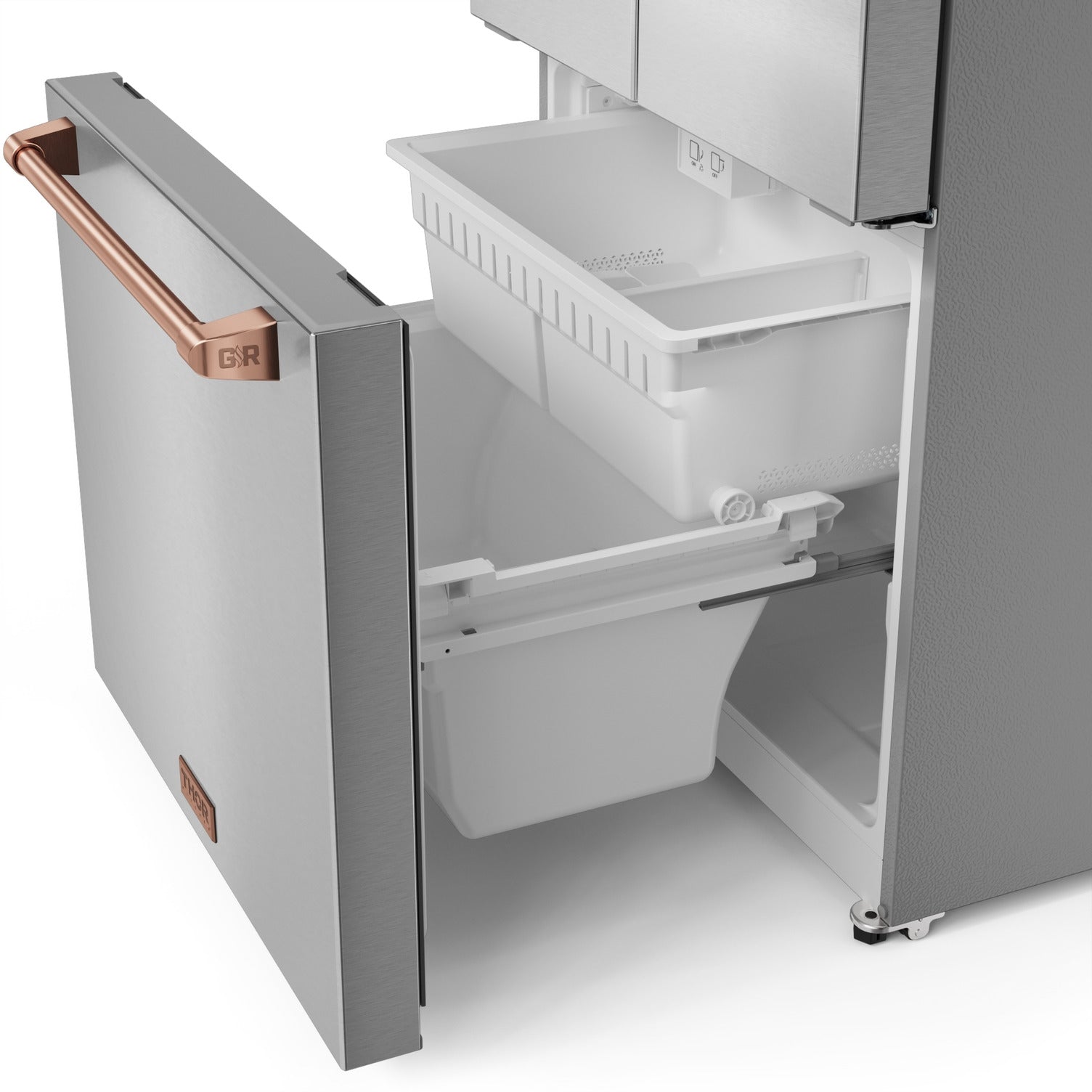 Thor Kitchen - Gordon Ramsay Collection 30" 17.5 Cu. Ft. Stainless Steel Counter-Depth French Door Refrigerator with Ice Maker - RF3017FFD99-RSG