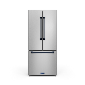 Thor Kitchen - Gordon Ramsay Collection 30" 17.5 Cu. Ft. Stainless Steel Counter-Depth French Door Refrigerator with Ice Maker - RF3017FFD99-BLU