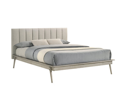 Kaiya 3-Piece Queen Upholstered Bed - Antique Grey