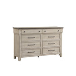 Bungalow 8 Drawer Dresser - Brown, Light Grey