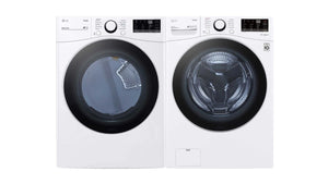LG White Front-Load Washer (5.2 cu. ft.) & Electric Dryer (7.4 cu. ft.) - WM3600HWA/DLE3600W