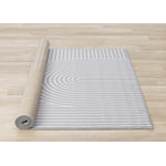 Functional Modern Arches Area Rug - Grey White - 5' X 8'