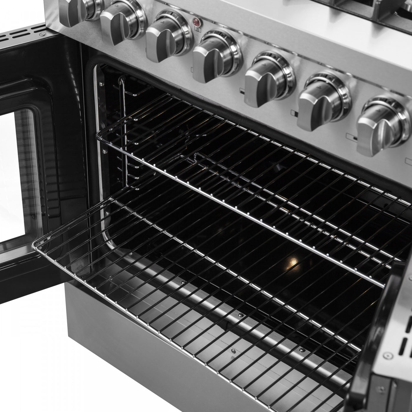 Forno Galiano 30" Stainless Steel French Door Dual Fuel Range with True Convection (4.32 Cu. Ft.) - FFSGS6356-30