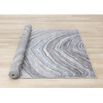 Functional Modern Area Rug - 5' X 8' - Blue/Grey