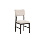 Arabella Side Chair With Upholstered Back - Black, Brown