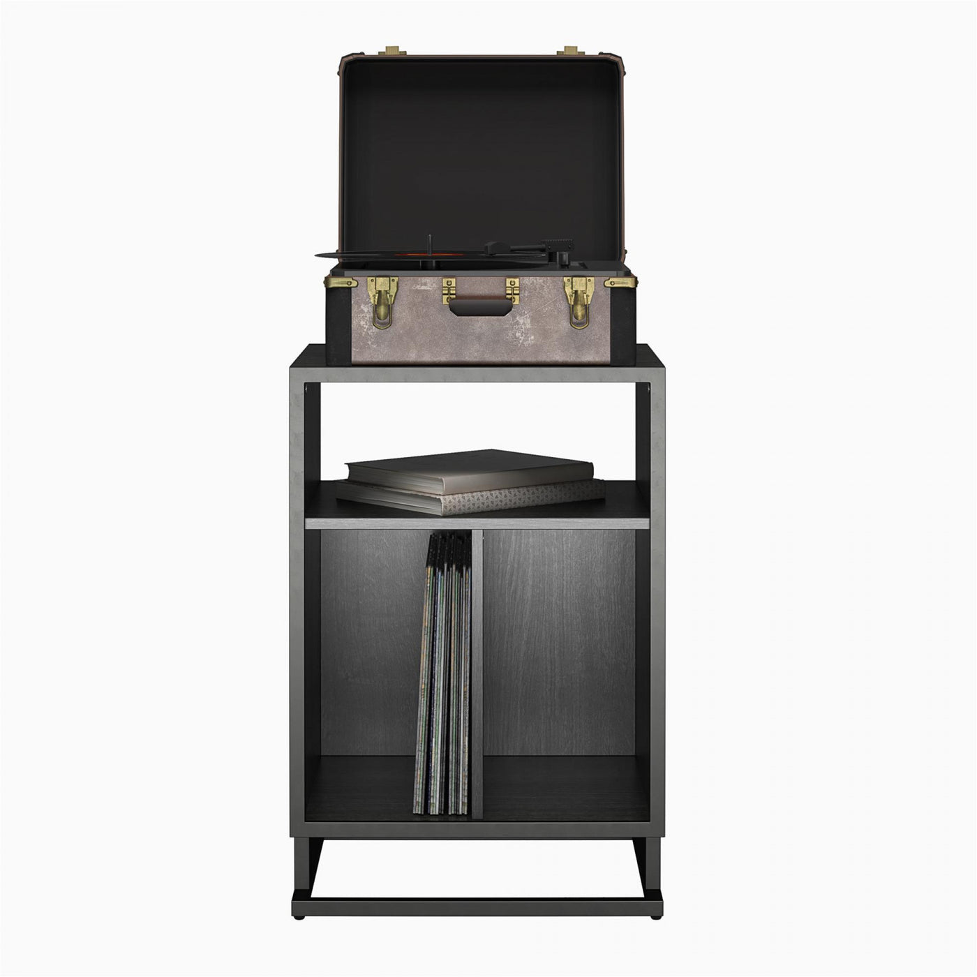 Regal Turntable Stand/End Table - Black Oak