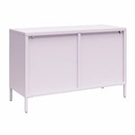Luna Wide 2-Door Accent Cabinet with Fluted Glass - Lilac