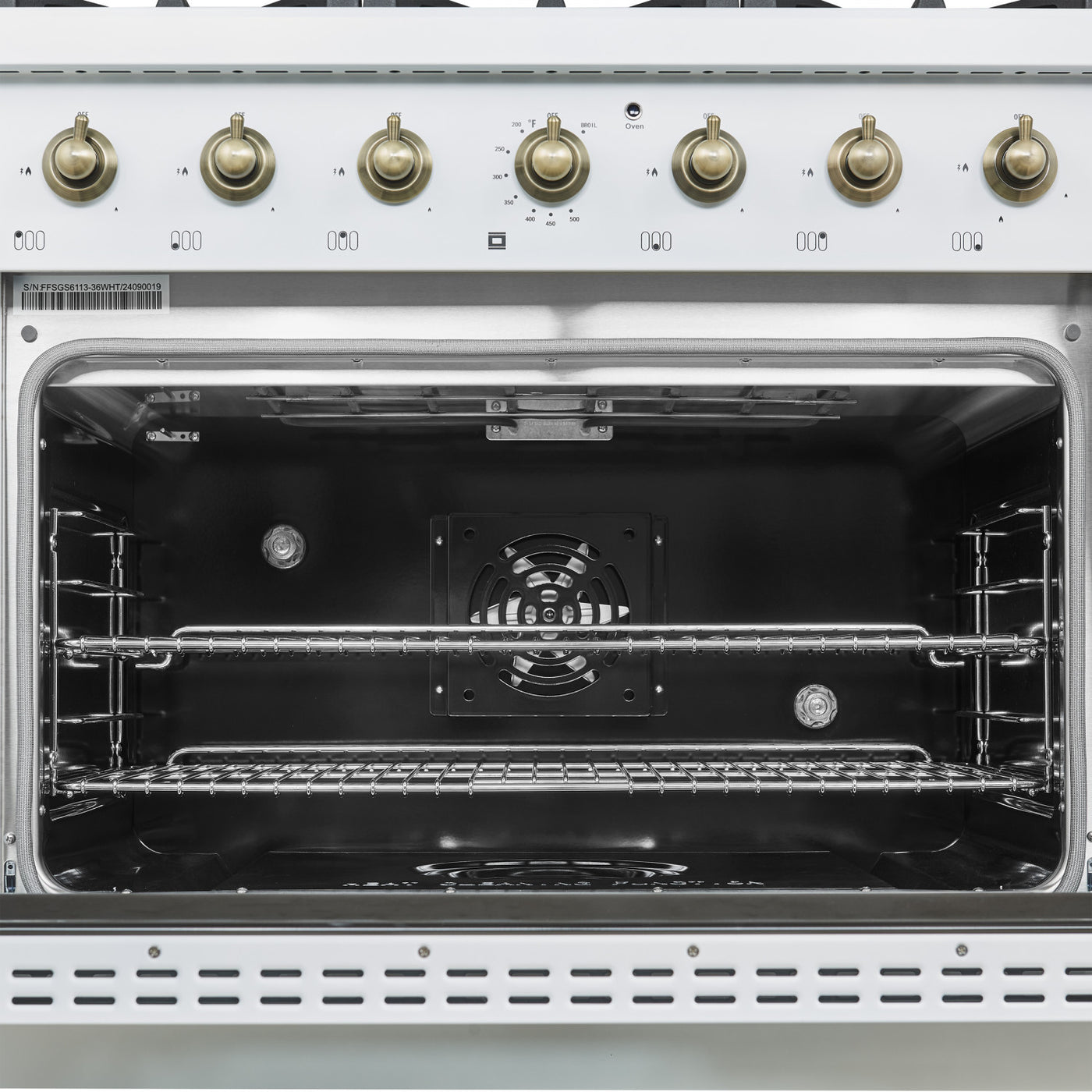 Forno Antico 36" White Dual Fuel Range (4.5 Cu. Ft.) - FFSGS6113-36WHT