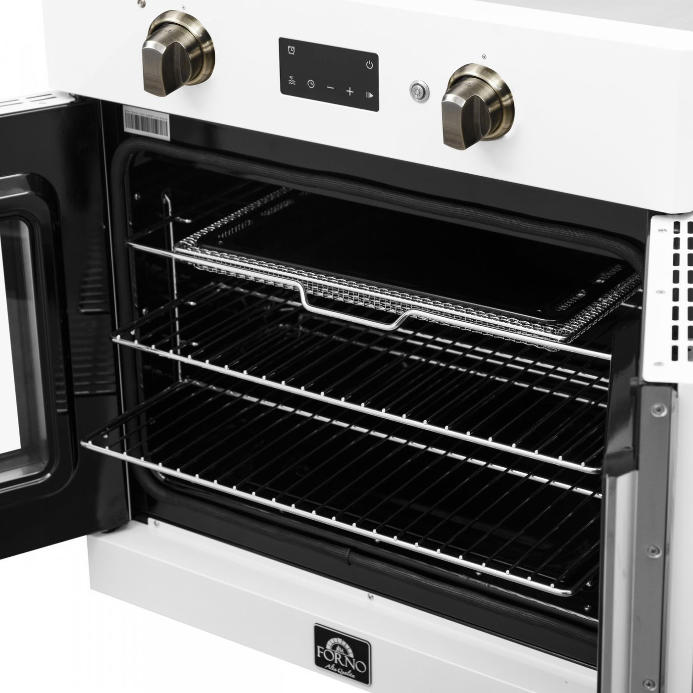 Forno Asti White 30" Electric Wall Oven with True Convection and Air Fry (3.68 Cu. Ft.) - FBOEL1333-30WHT