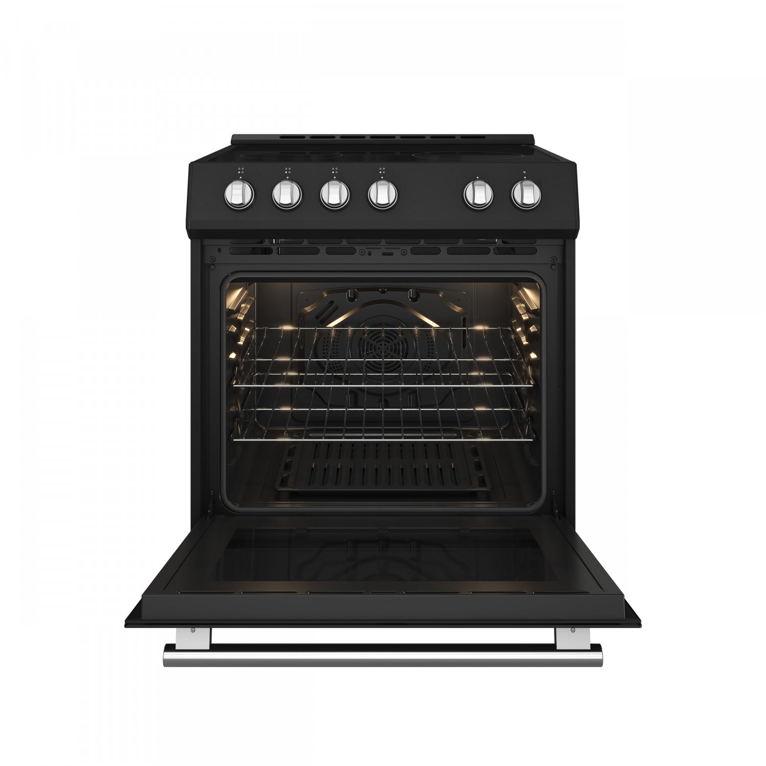 Forno Leonardo Black Slide-in Electric Range (5.0 Cu. Ft.) - FFSEL6022-30BLK