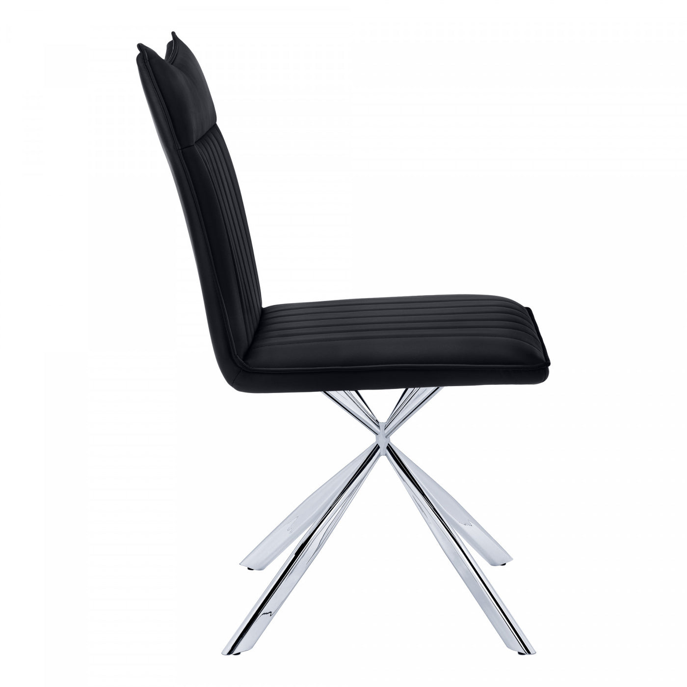 Fulton Dining Chair - Black/Chrome - Set Of Two