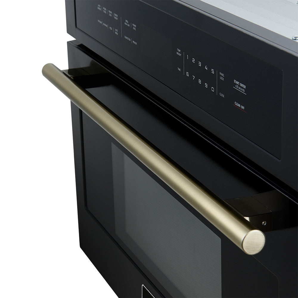 Forno Oliena Black 30" Built-In Microwave Convection Oven (1.6 Cu. Ft.) - FMWDR3093-30BLK