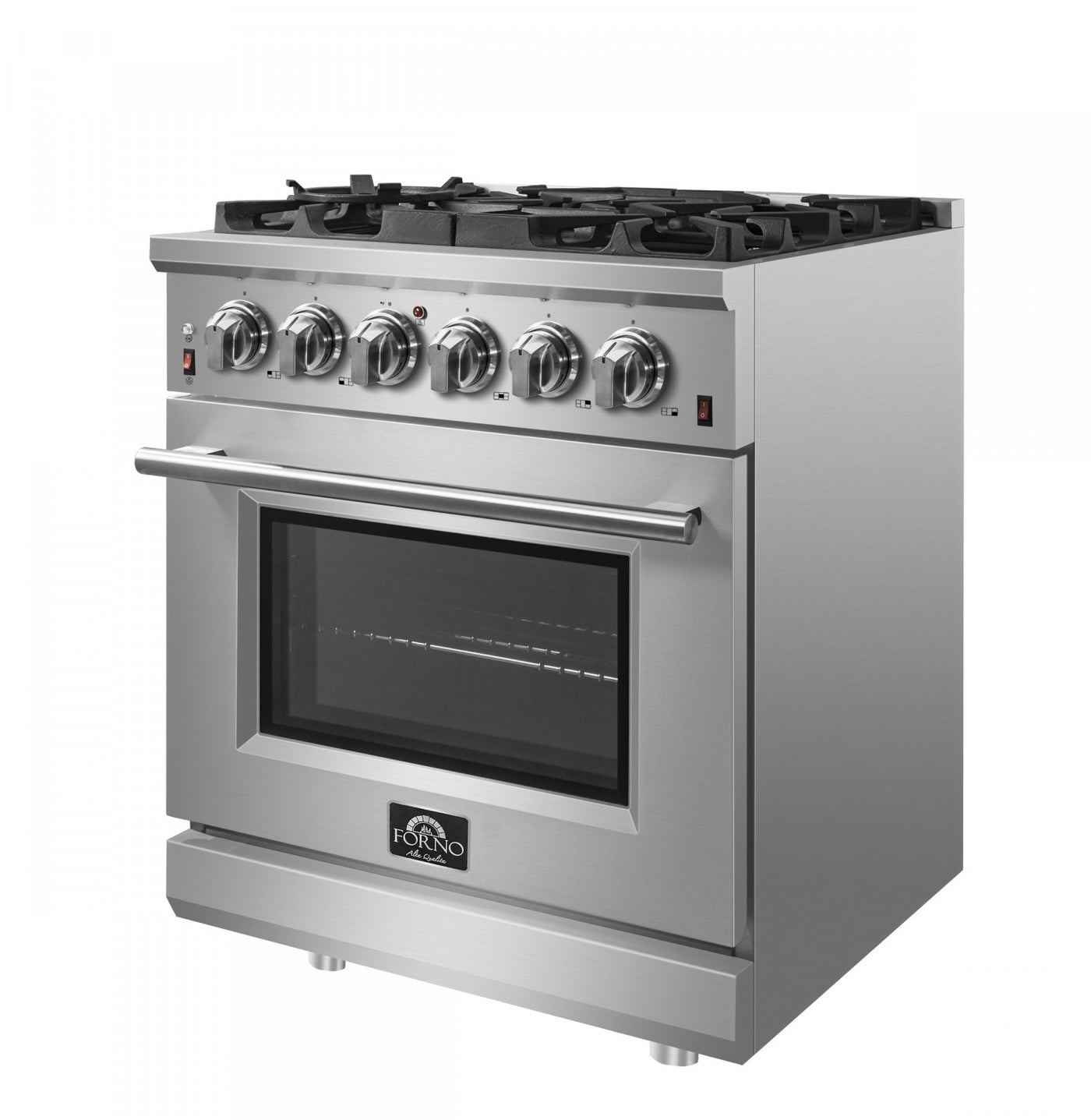 Forno Massimo 30" Stainless Steel Freestanding Gas Range With Air Fry (4.32 Cu. Ft.) - FFSGS6239-30