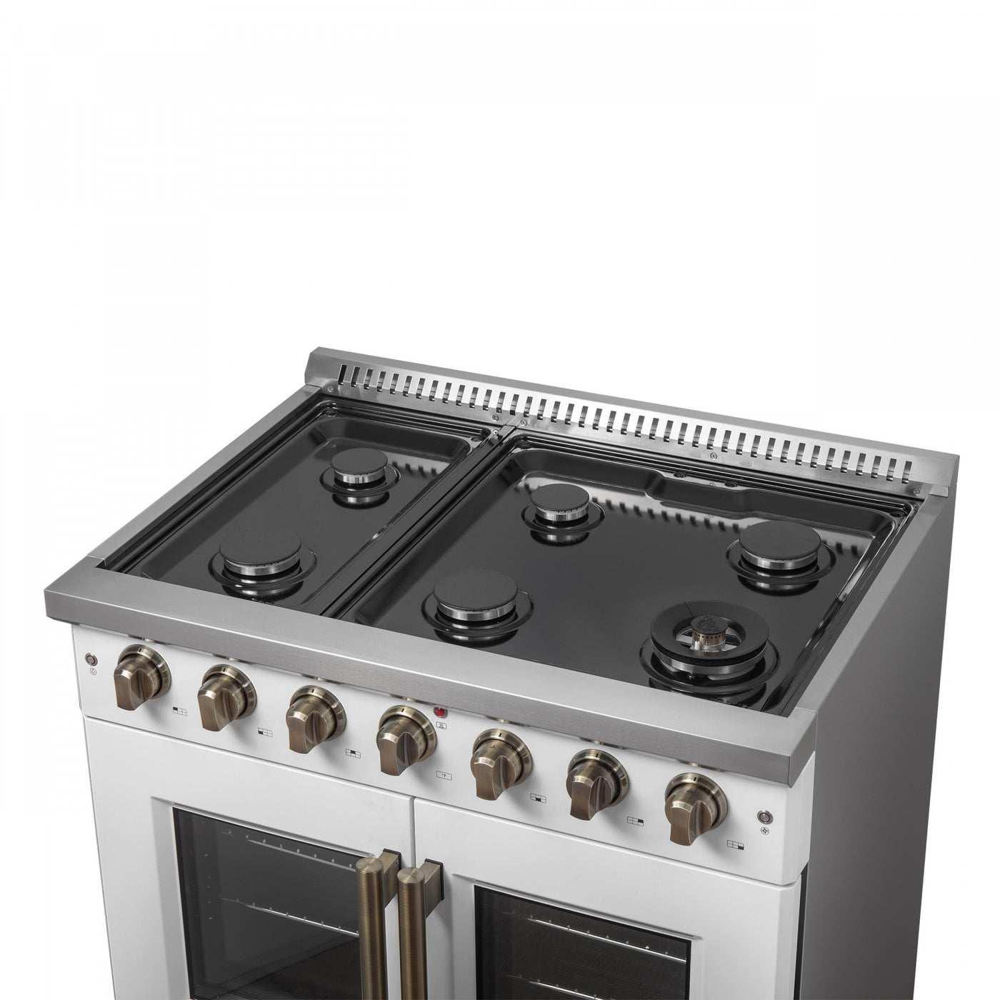 Forno Galiano 36" White French Door Freestanding Gas Range (5.36 Cu. Ft.) - FFSGS6444-36WHT