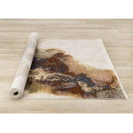 Micah Modern Galaxy Area Rug - Cream Grey Blue - 8' X 11'