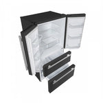 Forno Moena Black Counter-Depth French Door Refrigerator with Ice Maker (19.2 Cu. Ft.) - FFRBI1820-36BLK