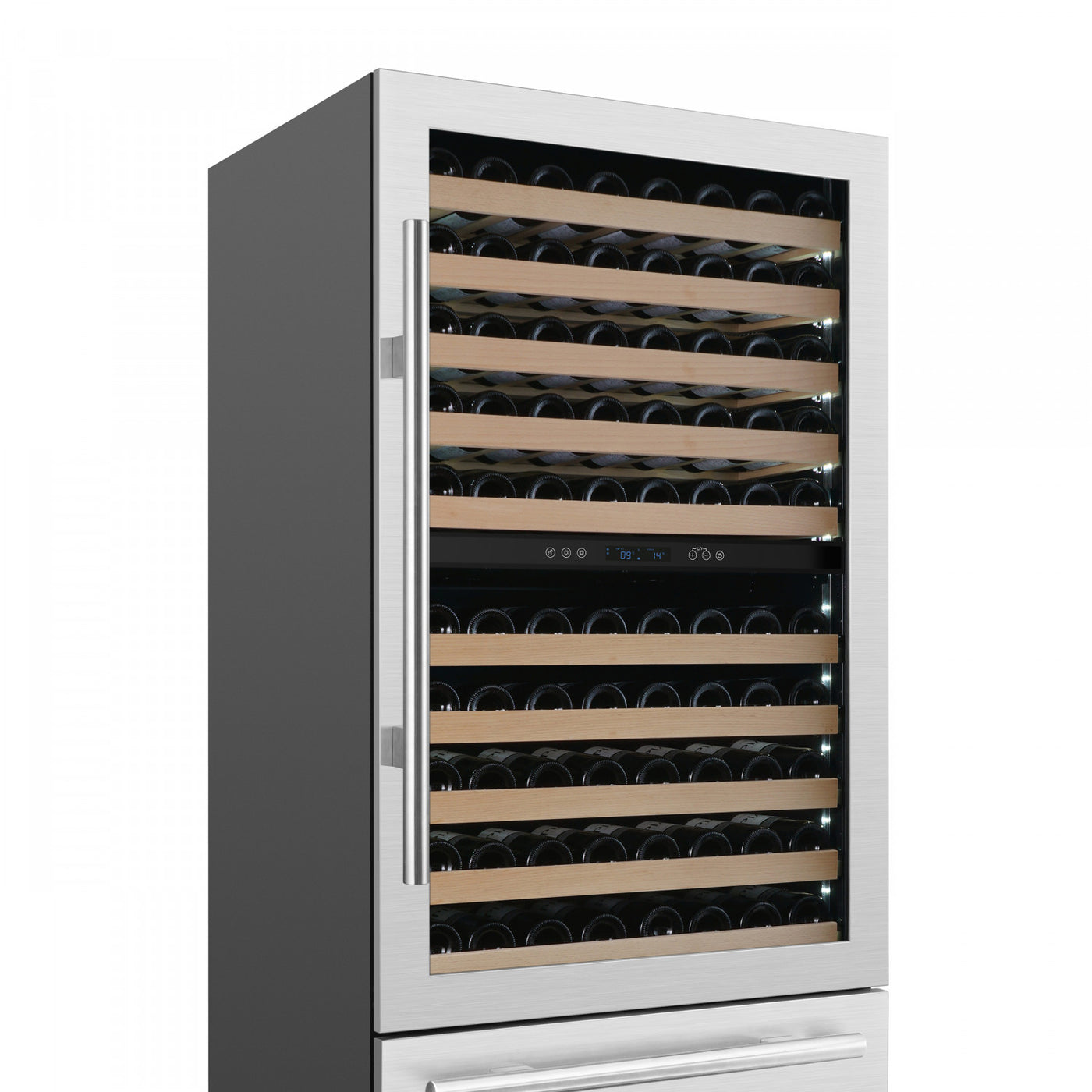Forno Celano 30" Stainless Steel 150 Bottle Dual Zone Wine Cellar with Two Beverage Drawers (21.3 Cu. Ft.) - FWCDR6697-30S