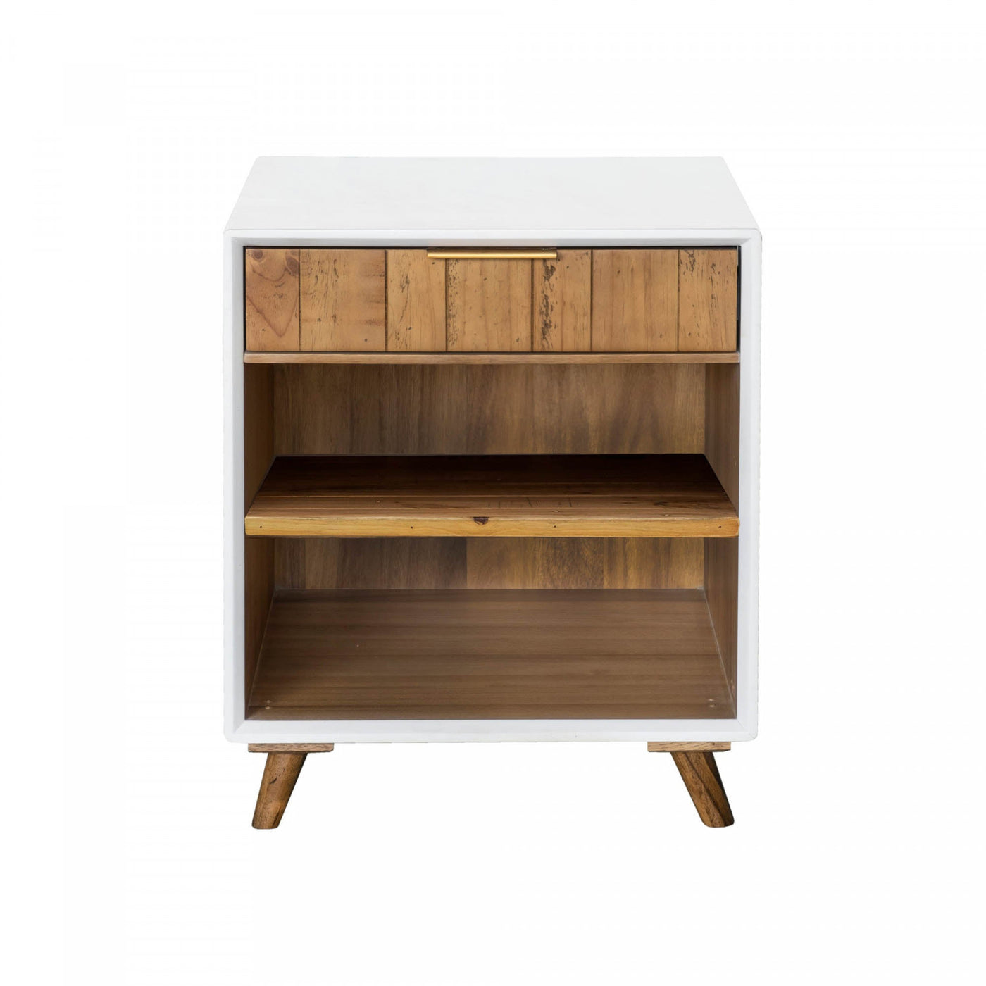 Lorne Night Table - White/Natural