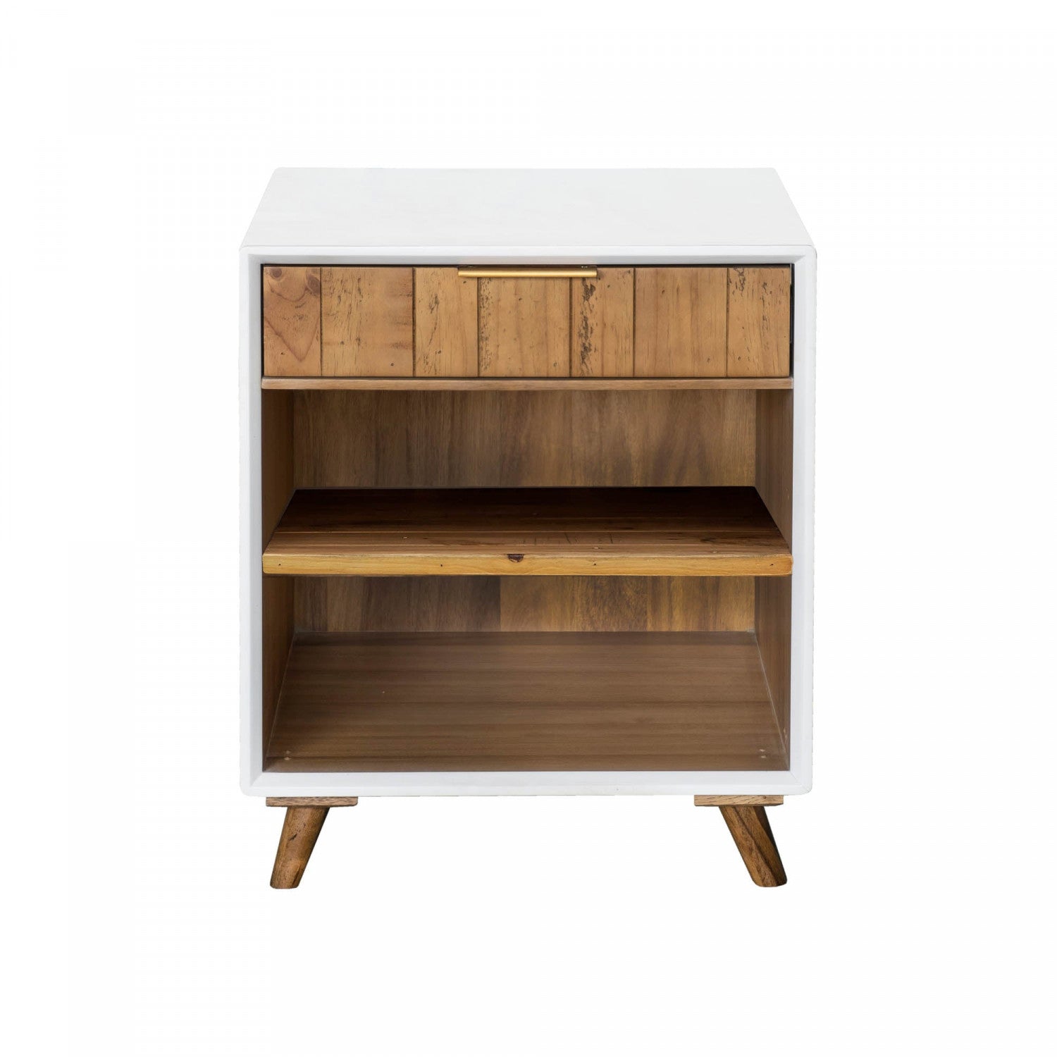 Lorne Night Table - White/Natural