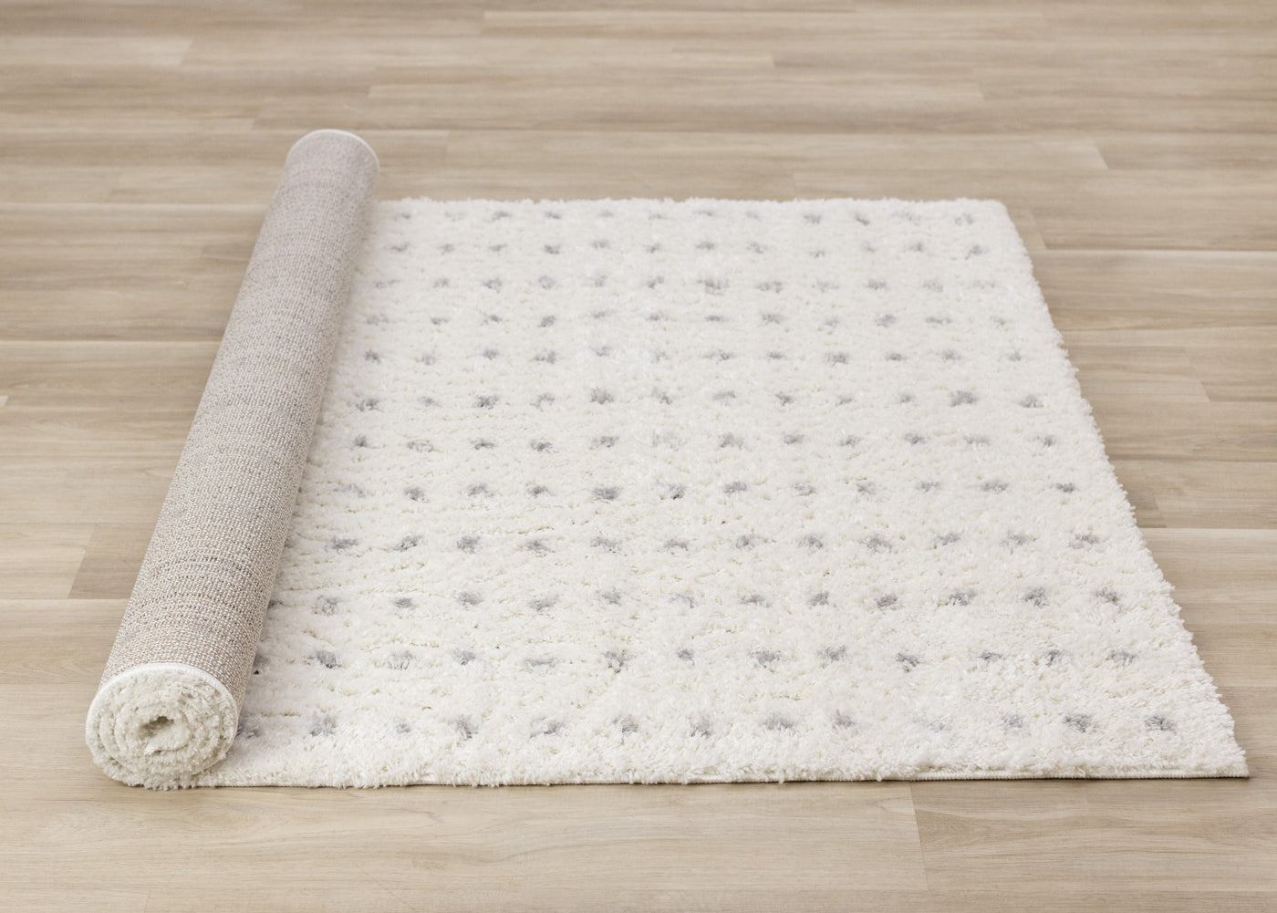 Palmer Casual Contemporary Speckled Area Rug - White Grey - 7' X 10'
