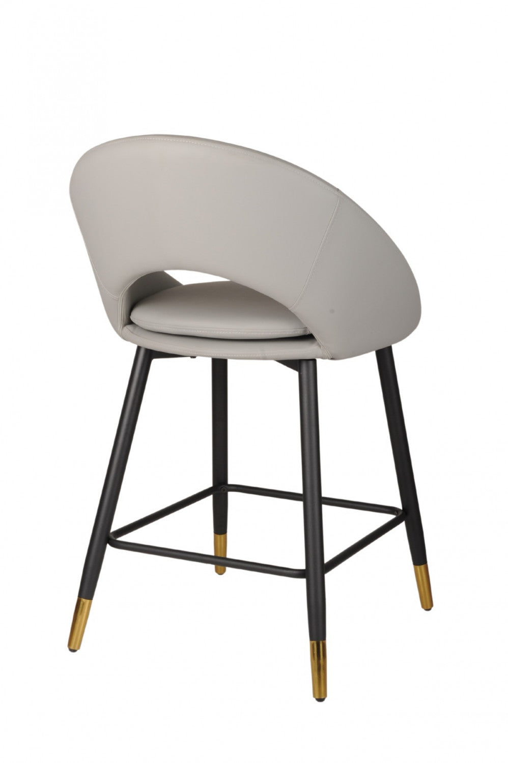 Mila Counter Stool - Grey/Black - Set of Two