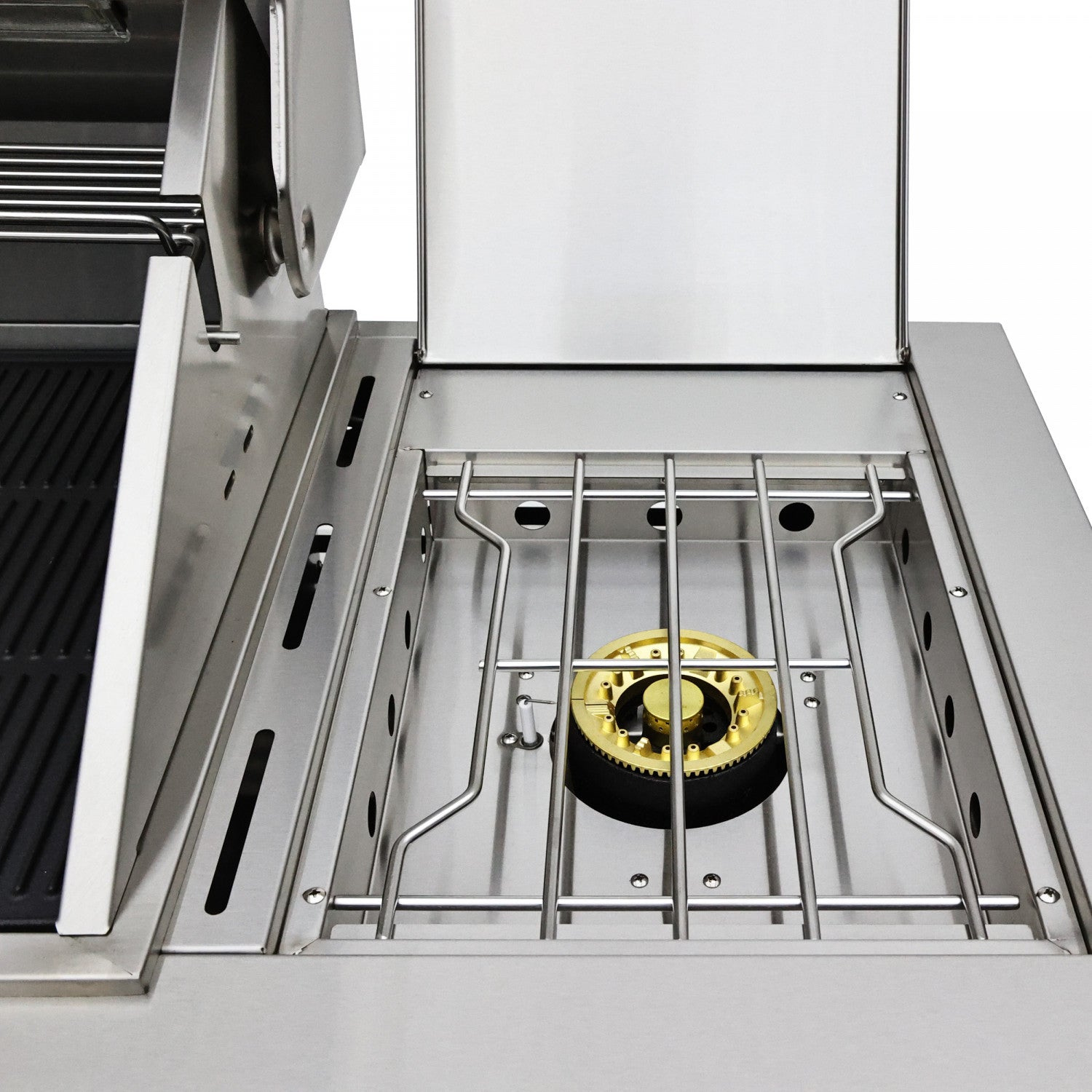 Forno Bulnes Black Countertop Outdoor Kitchen with 40" 84,000 BTU BBQ and Beverage Centre - FODKT2520BLK