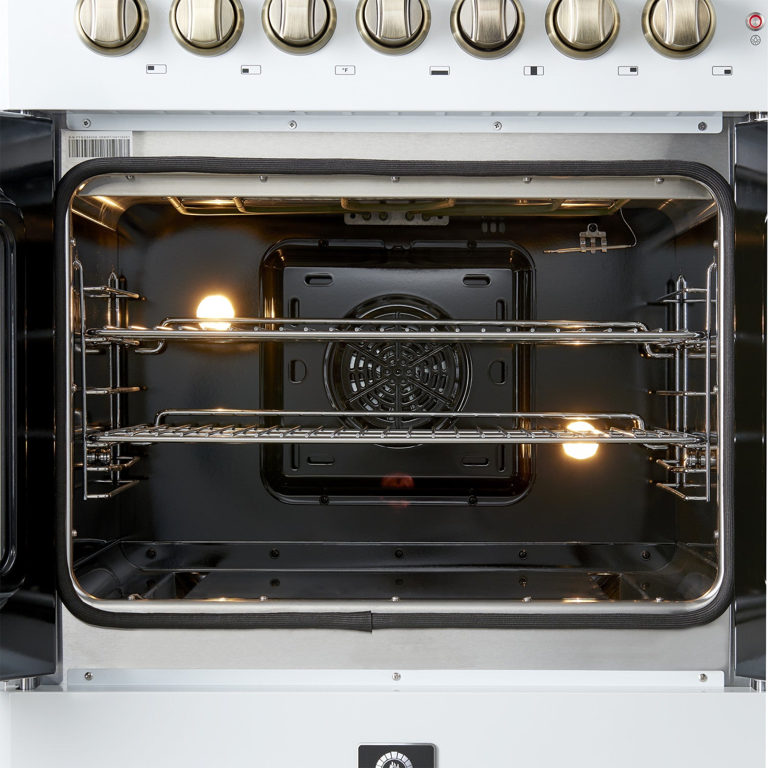 Forno Galiano 30" White French Door Dual Fuel Range With True Convection (4.32 Cu. Ft.) - FFSGS6356-30WHT