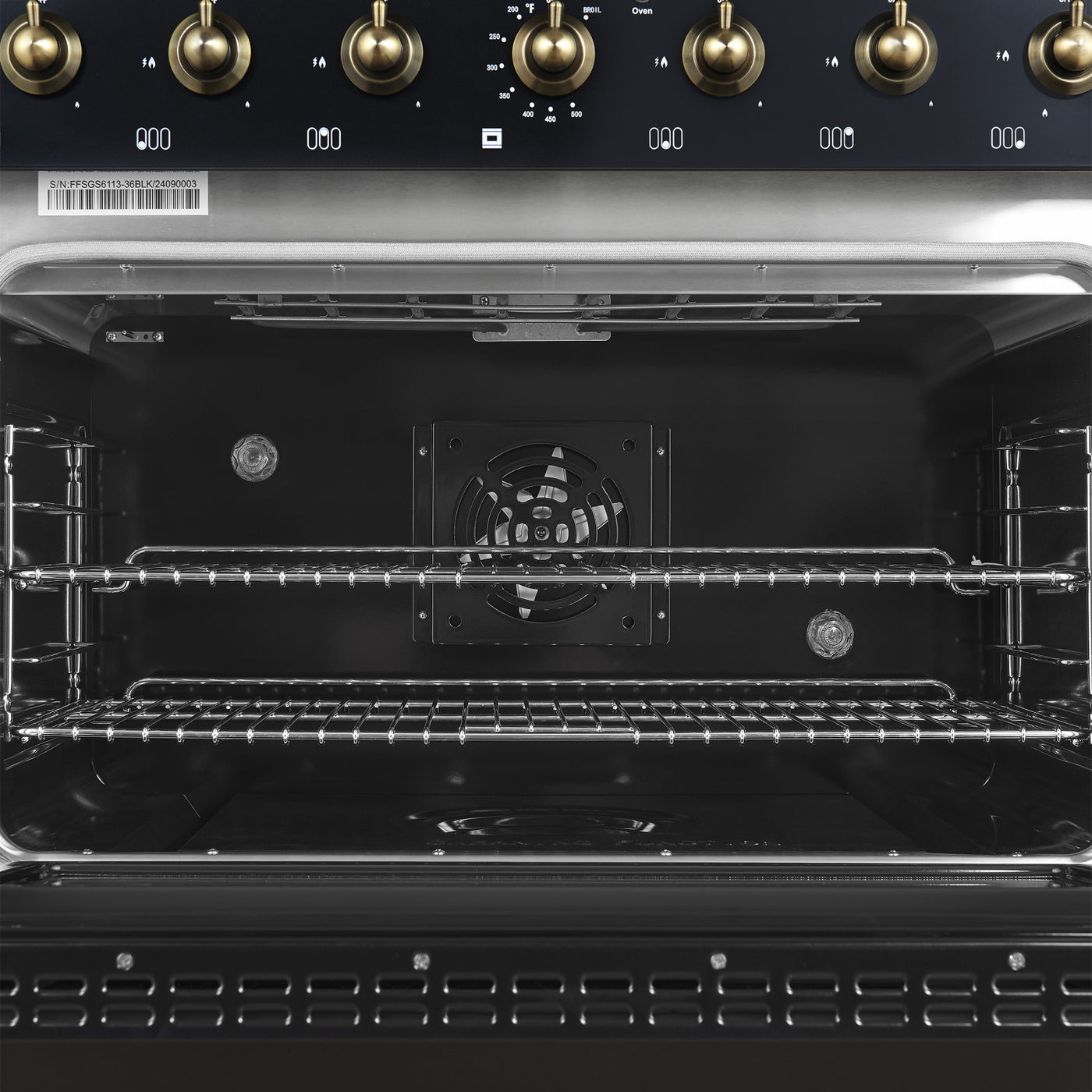 Forno Antico 36" Black Dual Fuel Range (4.5 Cu. Ft.) - FFSGS6113-36BLK