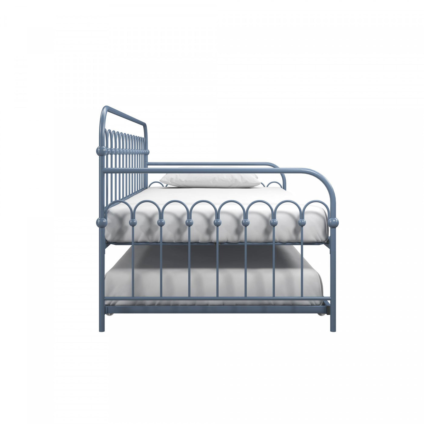 Novogratz Bright Pop Metal Twin Daybed with Trundle - Stone Blue