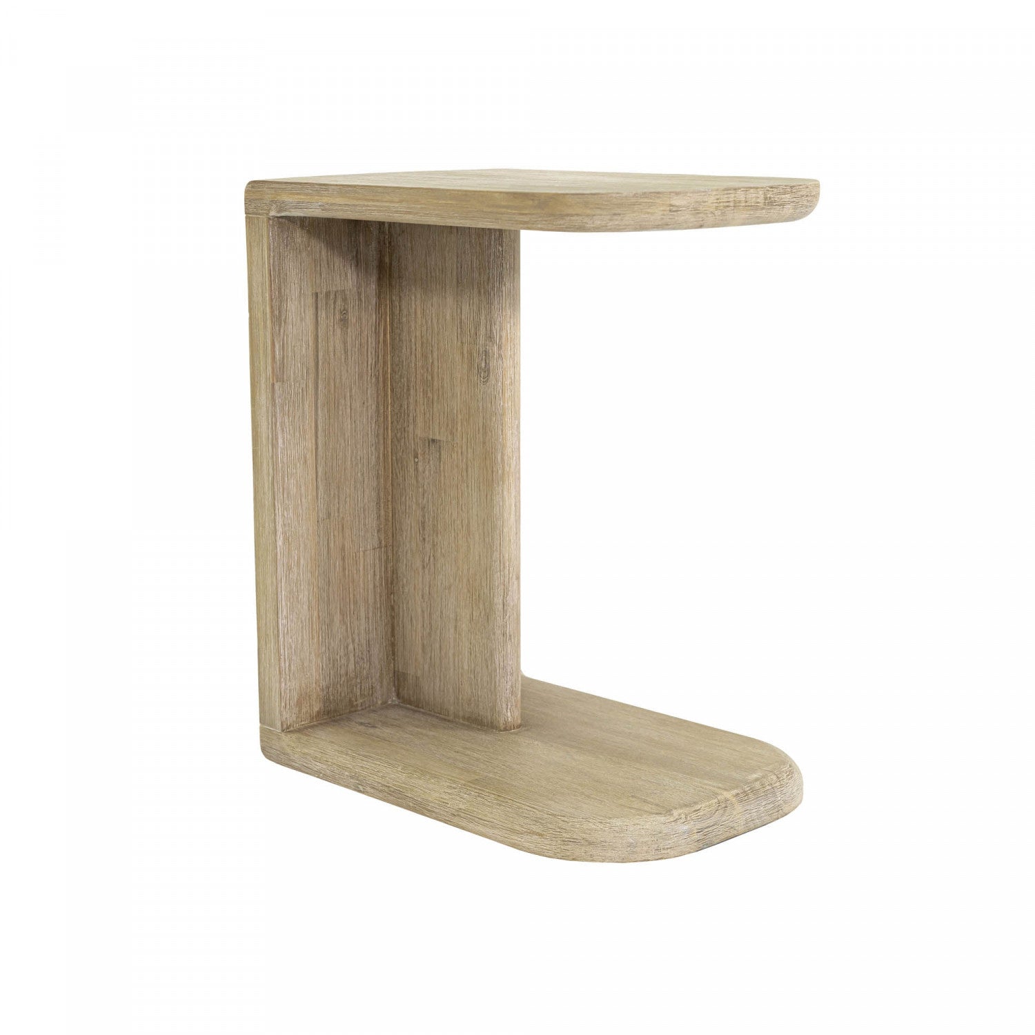 Lofva C-shaped Side Table - Light Brown/Beige
