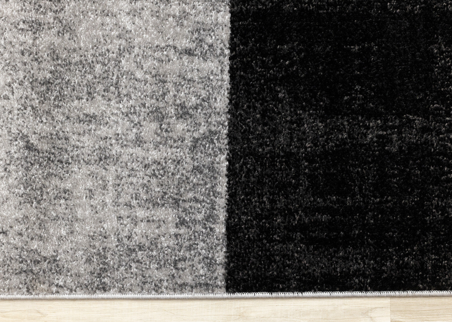 Elise Modern Geometric Area Rug - Grey Black White - 8' X 11'