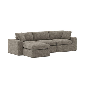 Jade All Foam Sectional - Brown
