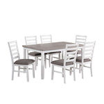 Breeze 7-Piece Dining Set - White, Grey