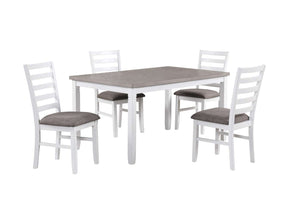 Breeze 5-Piece Dining Set - White, Grey